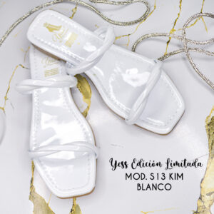 Sandalia blanco de charol para mujer |modelo kim S13| blanco| cómoda y elegante