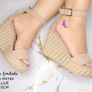 sandalia plataforma de yute para mujer maquillaje |mayra p 973